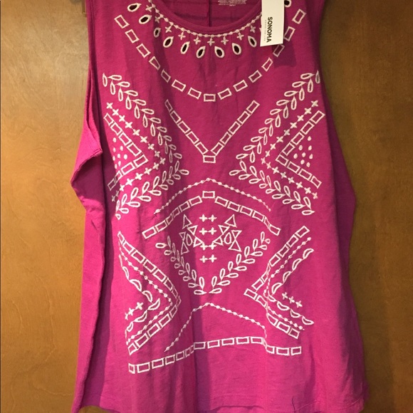 Sonoma Tops - Sonoma embroidered tunic top